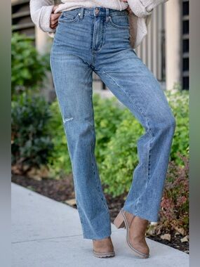 Judy Blue “Renee” High Rise Tummy Control Straight Leg Jeans Women Size 0/24